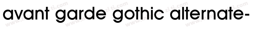avant garde gothic alternate字体转换